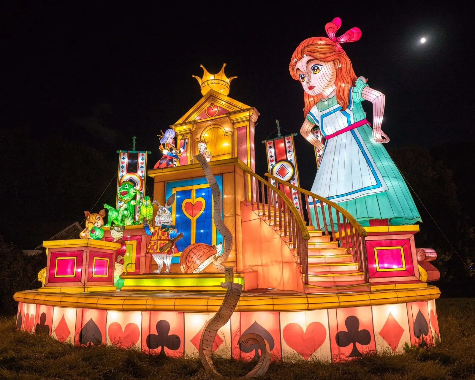 Alice in Wonderland custom themed lantern scene